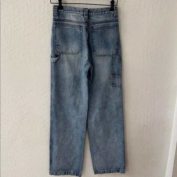 John Galt Light Wash Indigo Carpenter Dad Jeans Size Small - Picture 4 of 8